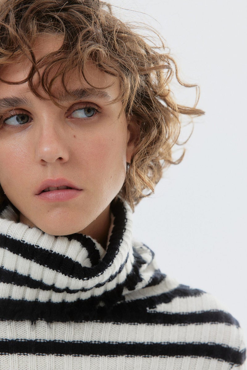 H&M Rib-Knit Polo-Neck Wool Jumper - Image 3