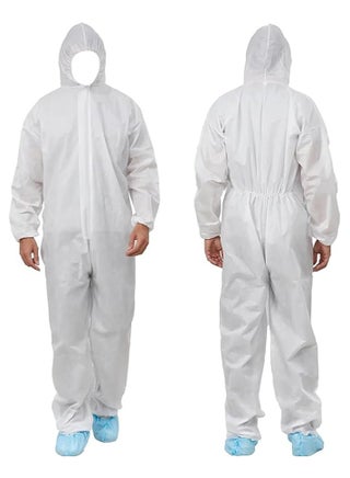 Premium Disposable Protective Coveralls (Pack of 10 pcs) - Medical PPE Hazmat Suit for Men & Women - Full Body Protection with Hood, Elastic Cuffs/Ankles, Storm Flap Zipper - 40 gsm - pzsku/Z68EB9E4D6B98A06D1ED3Z/45/_/1716213441/a9177791-a3f4-4af2-9cc6-f2b54496fa15