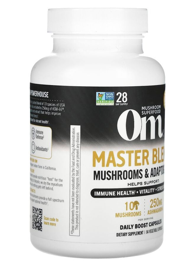 Om Mushrooms Master Blend 84 Vegetable Capsules - Image 2