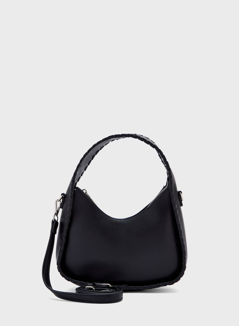 Ginger Stitch Detail Satchel Bag - Image 1