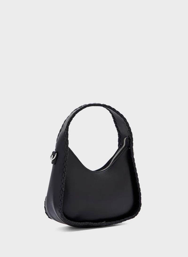Ginger Stitch Detail Satchel Bag