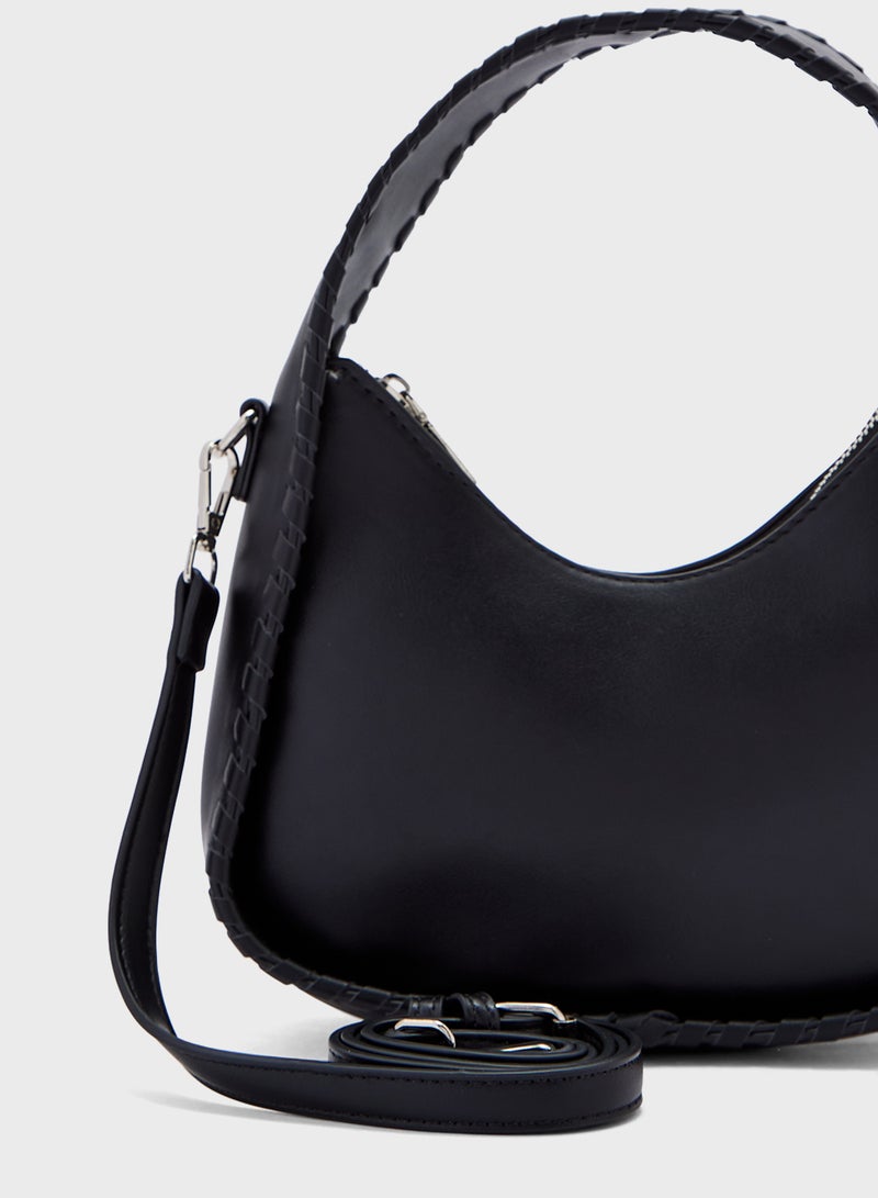 Ginger Stitch Detail Satchel Bag - Image 4