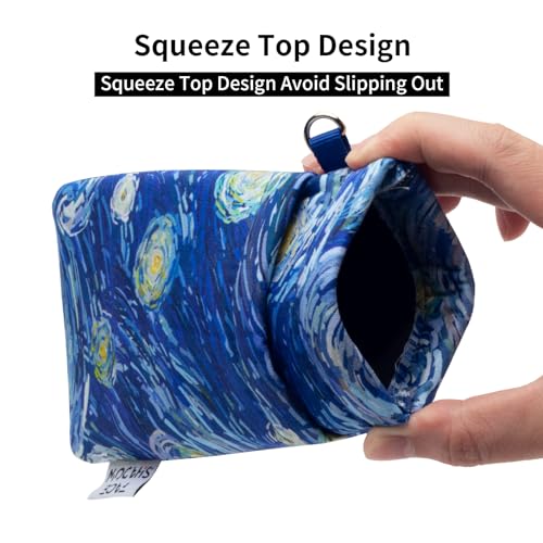 Face Shadow Double Glasses Case Soft Eyeglass Case For Women Men Squeeze Top Sunglasses Case With Cleaning Cloth - Image 2