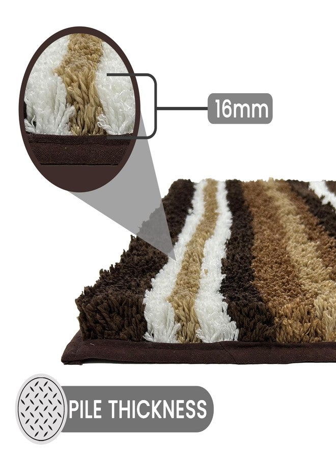 Better Trends Griffie Collection Bathroom Mat -Brown Bathroom Rugs, Washable, Quick Dry & Absorbent Bath Mat, Farmhouse Bathroom Rug, Bath mats for Bathroom Non Slip, 20x32 Bath Rug - Image 4