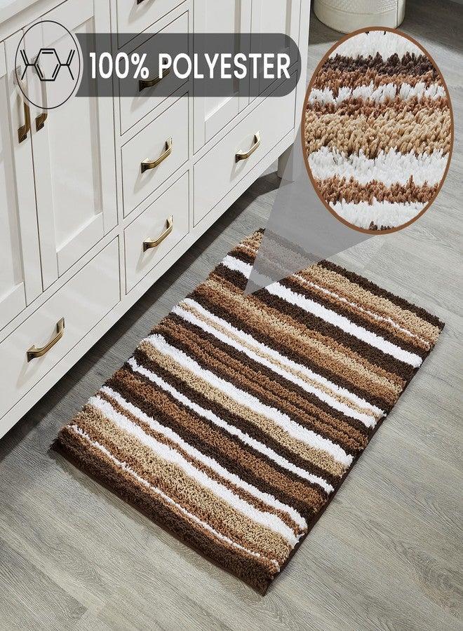 Better Trends Griffie Collection Bathroom Mat -Brown Bathroom Rugs, Washable, Quick Dry & Absorbent Bath Mat, Farmhouse Bathroom Rug, Bath mats for Bathroom Non Slip, 20x32 Bath Rug - Image 3