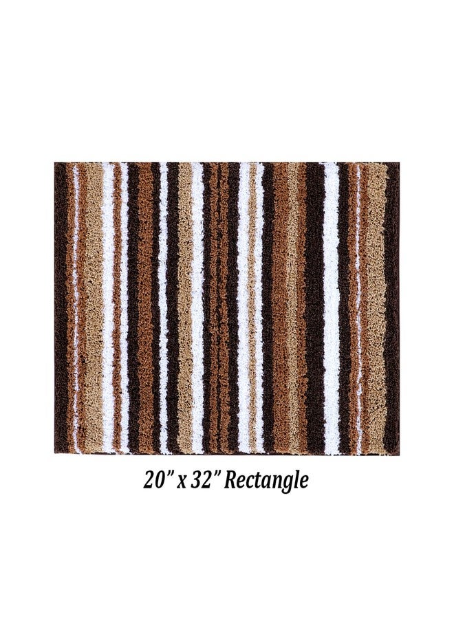 Better Trends Griffie Collection Bathroom Mat -Brown Bathroom Rugs, Washable, Quick Dry & Absorbent Bath Mat, Farmhouse Bathroom Rug, Bath mats for Bathroom Non Slip, 20x32 Bath Rug - Image 2