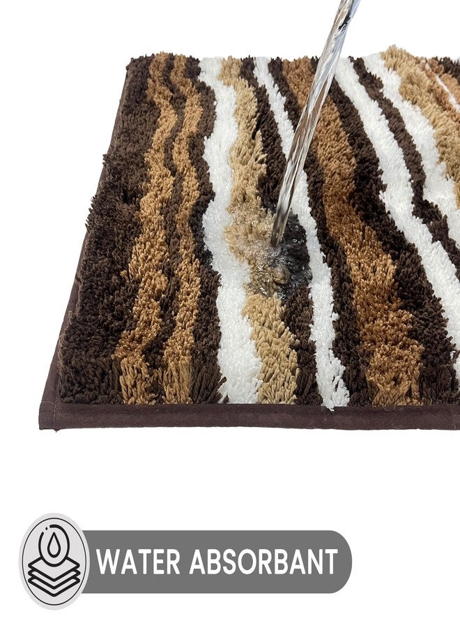 Better Trends Griffie Collection Bathroom Mat -Brown Bathroom Rugs, Washable, Quick Dry & Absorbent Bath Mat, Farmhouse Bathroom Rug, Bath mats for Bathroom Non Slip, 20x32 Bath Rug - Image 5