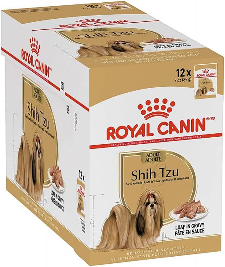 ROYAL CANIN رويال كانين طعام رطب سلالة شيه تزو عبوات 12x85غ تغذية صحية للسلالة طعام للكلاب - Image 1