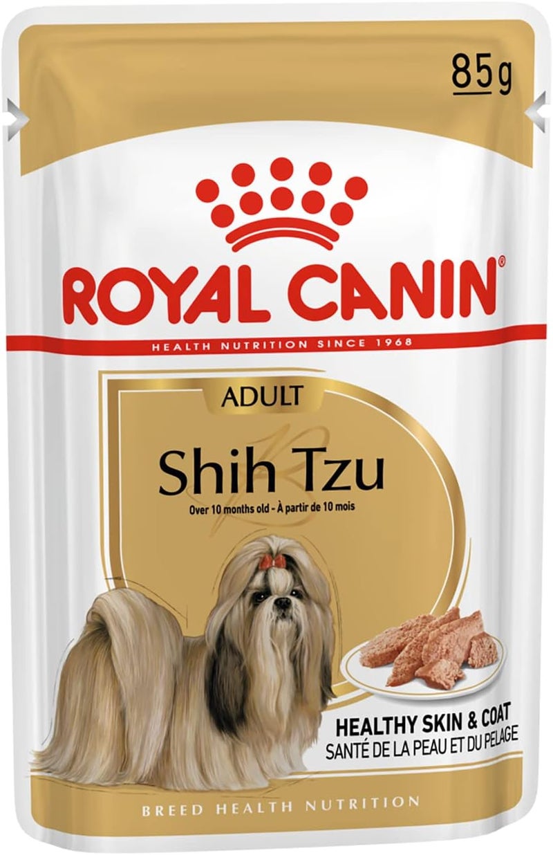 ROYAL CANIN رويال كانين طعام رطب سلالة شيه تزو عبوات 12x85غ تغذية صحية للسلالة طعام للكلاب - Image 2