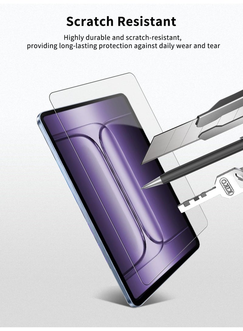 اليشمك 1 حزمة واقي الشاشة لـ OnePlus Pad 3 / OnePlus Pad 2 Pro / OPPO Pad 4 Pro 13.2inch فيلم زجاجي مقلص ، مكافحة الخدش ، تركيب سهل ، صلابة 9H - Image 3