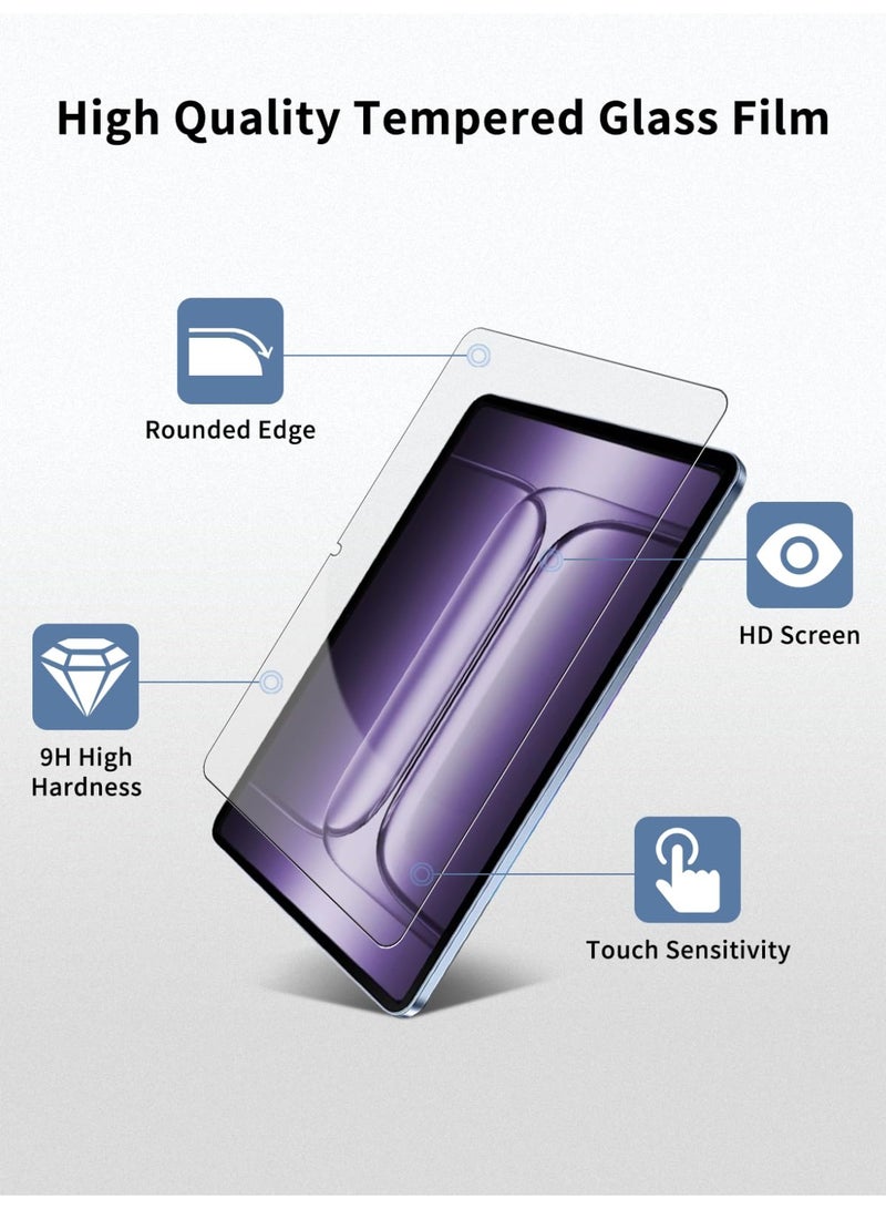 اليشمك 1 حزمة واقي الشاشة لـ OnePlus Pad 3 / OnePlus Pad 2 Pro / OPPO Pad 4 Pro 13.2inch فيلم زجاجي مقلص ، مكافحة الخدش ، تركيب سهل ، صلابة 9H - Image 2