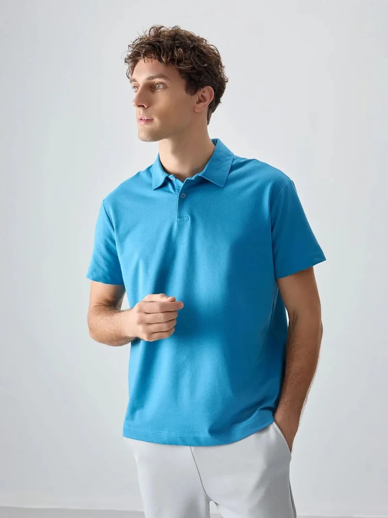 تومي لايف TOMMY Oversized Polo Collar T-Shirt