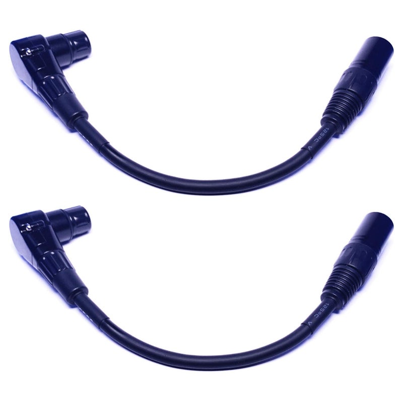 CNCESS CESS-041 Right Angle Female XLR to Straight Male XLR Plug Cable, 3-Pin to 3-Pin, 2 Pack - Image 5