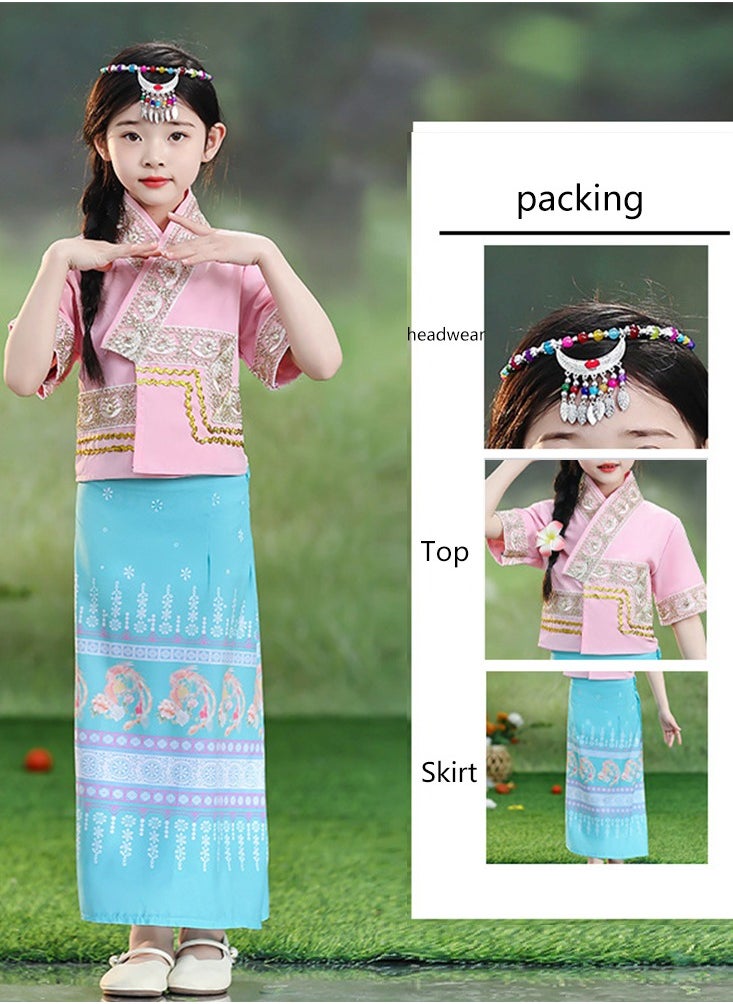 Al Aoyama Chinese Girls Top Skirt Dress Clothing headwear Outfit 3 pcs SET  - Image 3