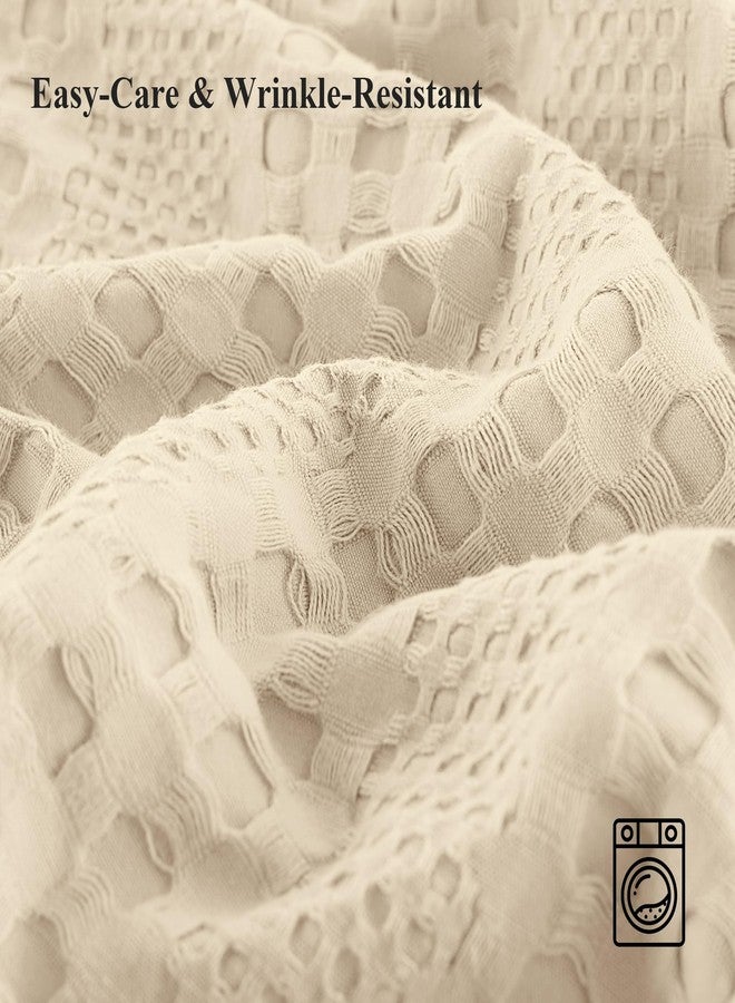 MOSLUNA Waffle Weave Body Pillowcases 20" x 54" 1 Pack,Beige - Image 3