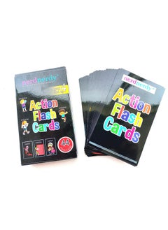 nerdnerdy NerdNerdy Action Verb- 45 Laminated Cards/High Contrast for Better Visual Perception/Vocabulary Cards for Speech Therapy/Preschool/Special Education/Language Development/  - Image 3