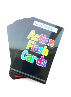 nerdnerdy NerdNerdy Action Verb- 45 Laminated Cards/High Contrast for Better Visual Perception/Vocabulary Cards for Speech Therapy/Preschool/Special Education/Language Development/  - Image 1