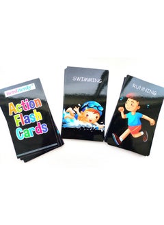nerdnerdy NerdNerdy Action Verb- 45 Laminated Cards/High Contrast for Better Visual Perception/Vocabulary Cards for Speech Therapy/Preschool/Special Education/Language Development/  - Image 2