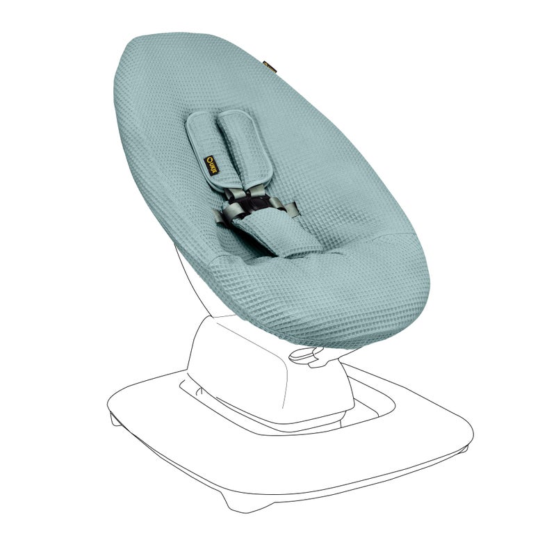 Ukje Protective Swing Cover Compatible with 4moms or MamaRoo 5 MultiMotion Baby Swing Baby Swing Liners Baby Rocker Cover Easy to Install Easy to Wash Handmade in Europe Jade - Image 2