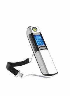 Luggage Scale High Precision Digital Luggage Weight Scale with Led Display for Travel Stainless Steel Housing Small and Portable Light Travel Built-in Tape Measure 110lb 50kg