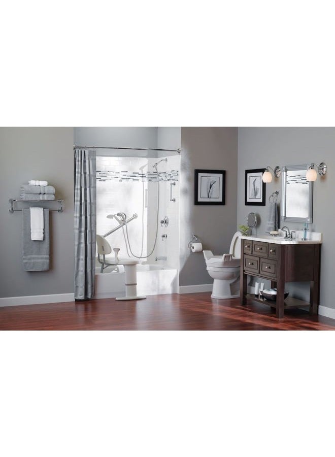MOEN Brushed Nickel Bathroom Safety 24-Inch Designer Safety Shower Grab Bar with Curled Grip for Handicapped or Elderly, LR8724D3GBN - Image 4