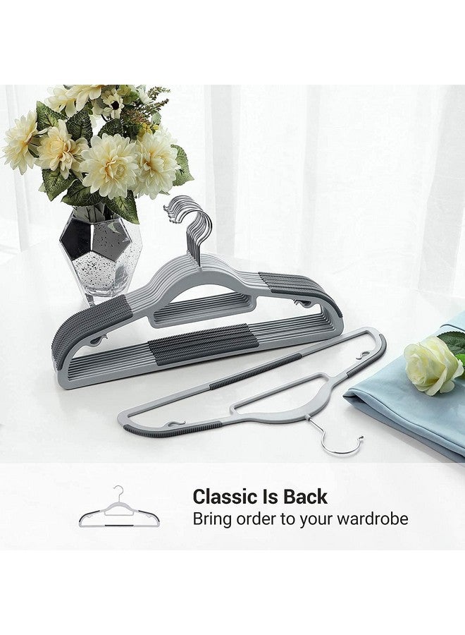 HOLLIO Plastic Hangers Heavy Duty Clothes Hangers with Non-Slip Pads Space Saving 0.2" Thickness Super Lightweight Organizer Clothes Hanger for Wardrobe,Multi Purpose Use for Clothing Hanging (36) - Image 4