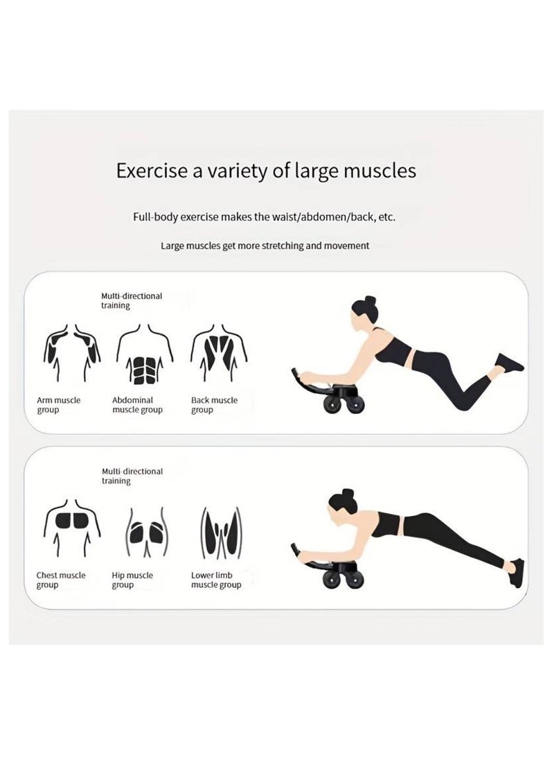 DIGI CORE New Ab Roller Wheel With Knee Mat And Timer, Automatic Rebound Abdominal Wheel, Ab Abdominal Exercise Roller with Elbow Support, Abs Workout Equipment Ab Exercise Roller For Women Men  - Image 2
