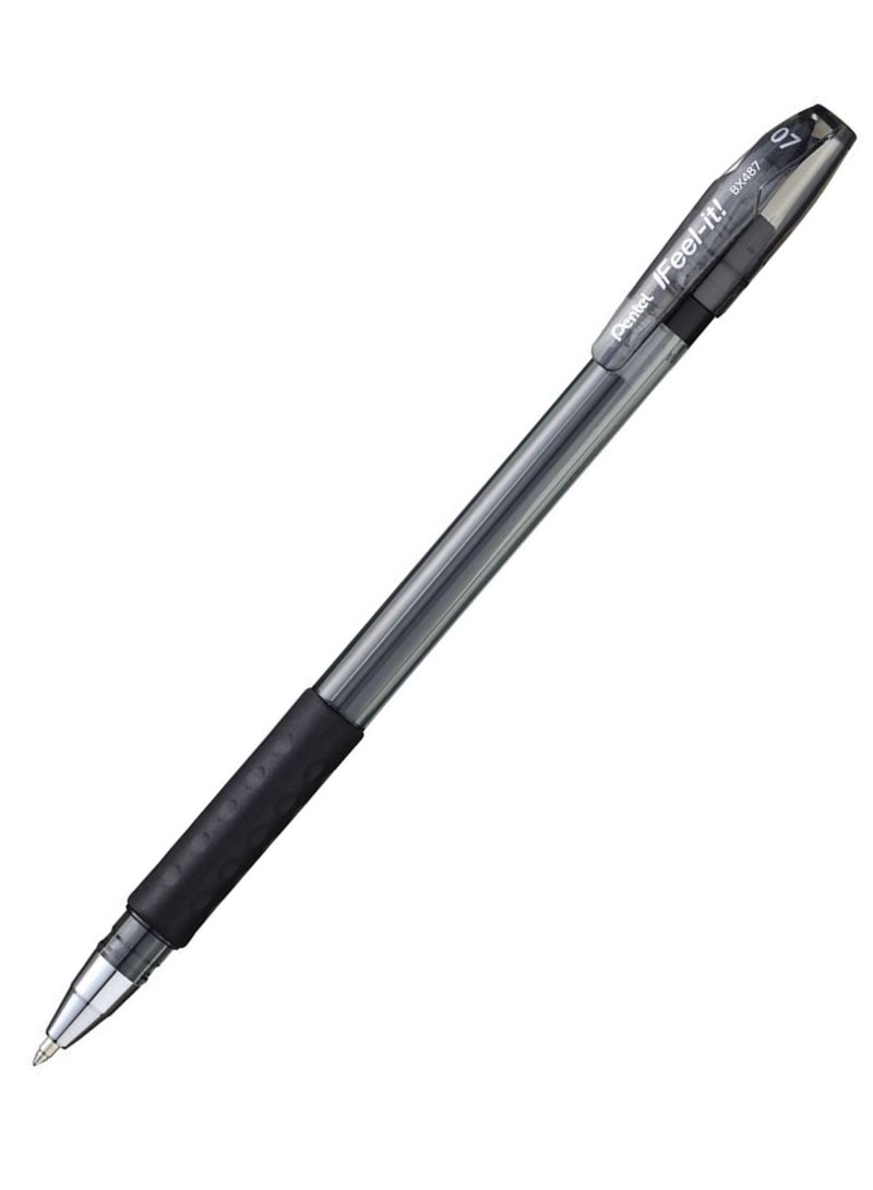 Pentel قلم حبر جاف 12 قطعة Ifeel-It بقطر 0.7 مم حبر أسود - Image 2