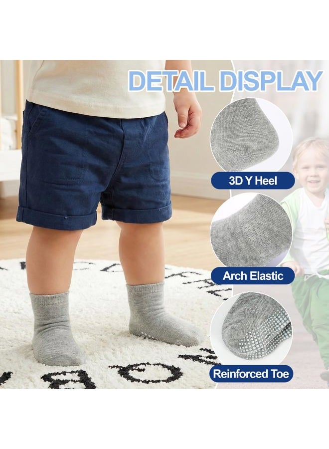 GRPSKCOS Toddler Boys Girls Non Slip Socks 12 Pairs Anti Skid Sticky Baby Socks Cotton Socks for 0-5 Years Little Kids Infants…, #1 Multicolor-12 Pairs, 6-12 Months - Image 5