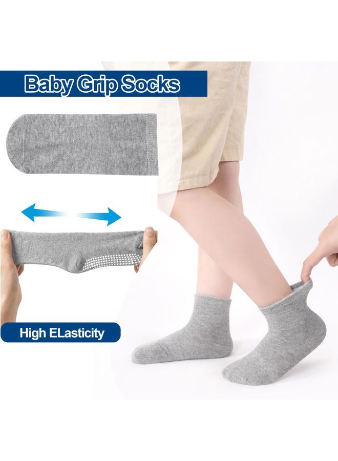 GRPSKCOS Toddler Boys Girls Non Slip Socks 12 Pairs Anti Skid Sticky Baby Socks Cotton Socks for 0-5 Years Little Kids Infants…, #1 Multicolor-12 Pairs, 6-12 Months - Image 4