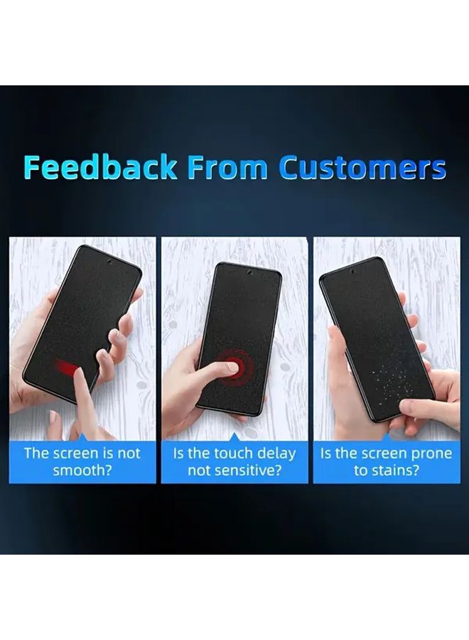 Matte Tempered Glass Screen Protector For Galaxy A16 5G Full Coverage Anti Glare 4 Pack - Image 2