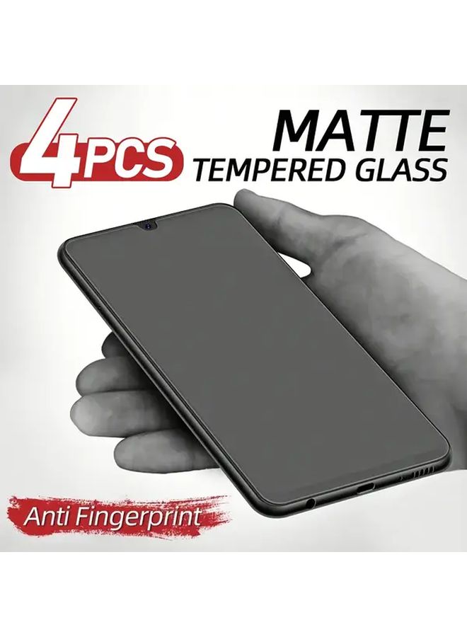 Matte Tempered Glass Screen Protector For Galaxy A16 5G Full Coverage Anti Glare 4 Pack - Image 1