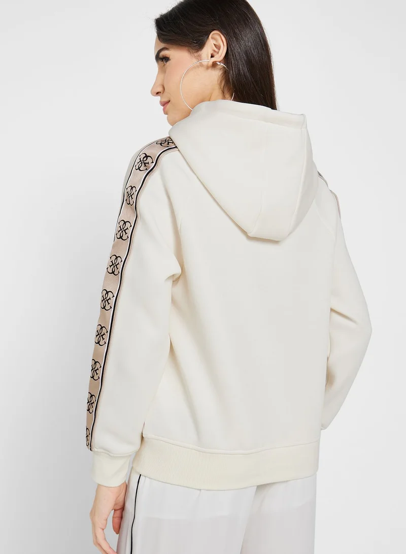 GUESS Logo Drawstring Hoodie