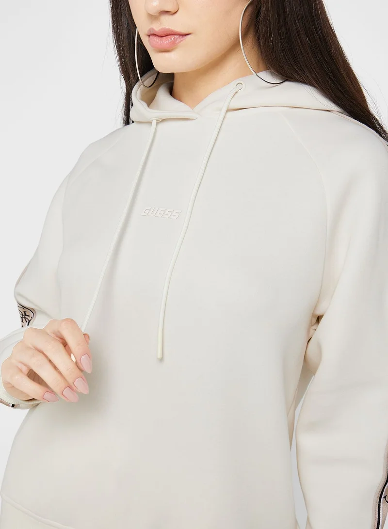 GUESS Logo Drawstring Hoodie