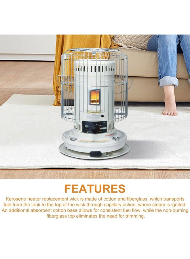 VIDABTE Kerosene Heater Wick KW23MH-I for HeatMate HMC-23K Replacement Wicks, Only Wicks, White - Image 4