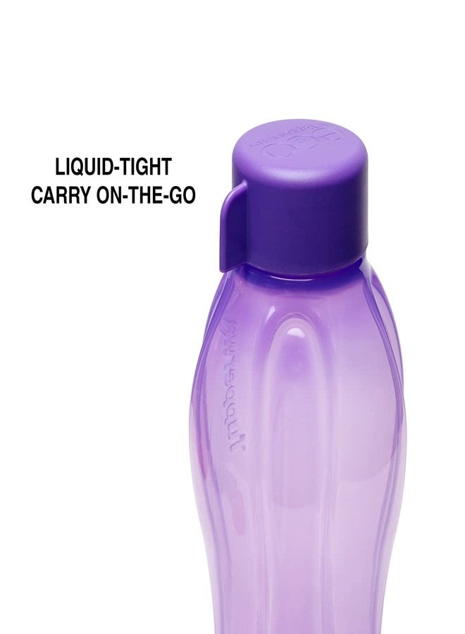 Tupperware Aquasafe Plastic Bottle, 1000ml, Set of 4, Pink, Green, Yellow, Purple - Image 2