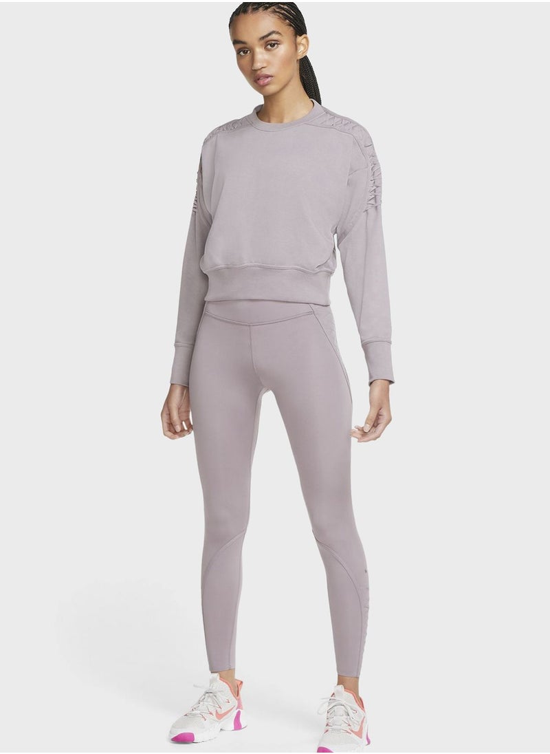 Nike - Therma Fleece Cropped Sweatshirt - Image 1