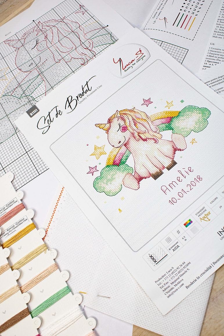 Luca-S Cross Stitch Kit Luca-S - Unicorn, B1151 - Image 4