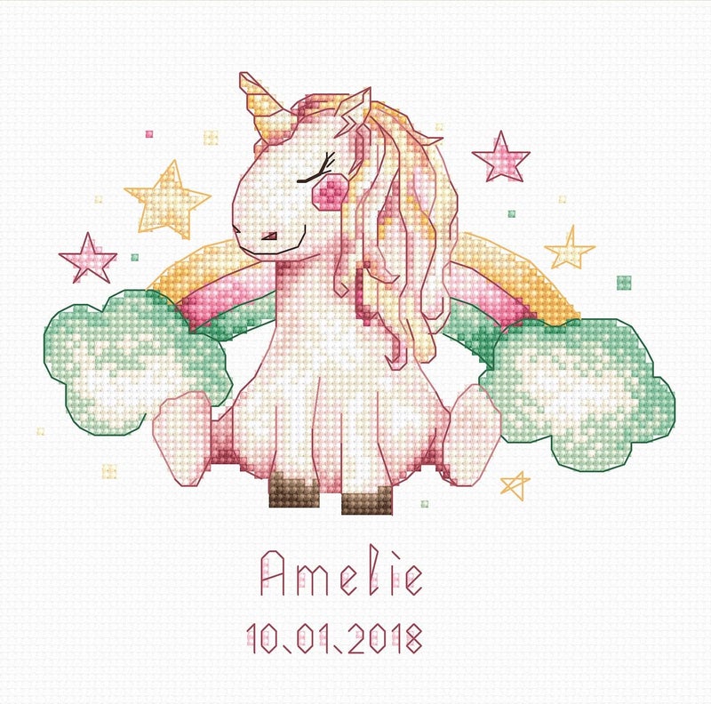 Luca-S Cross Stitch Kit Luca-S - Unicorn, B1151 - Image 1
