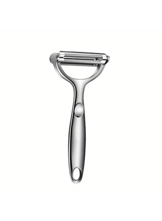 Stainless Steel Multi Functional Fruit Vegetable Peeler 1pc Effortless Peeling Slicing Cutting Ergonomic Handle - Image 2