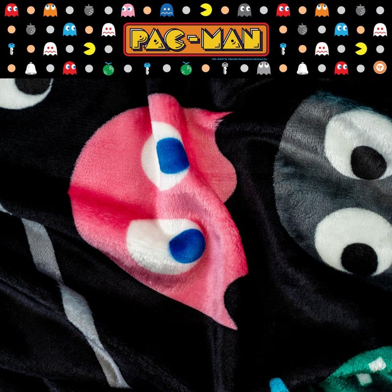 Franco Collectibles Pac-Man Retro Bedding Super Soft Cozy Plush Throw  46 in x 60 in  (Officially Licensed Product) - Image 3