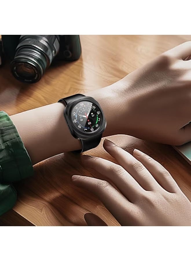 Samsung Galaxy Watch 8 Ultra 2025 Screen Protector Case 47mm, Hard PC Bumper Cover with Anti-Fog Tempered Glass Protective Screen Protector for Galaxy Watch Accessories - Image 5