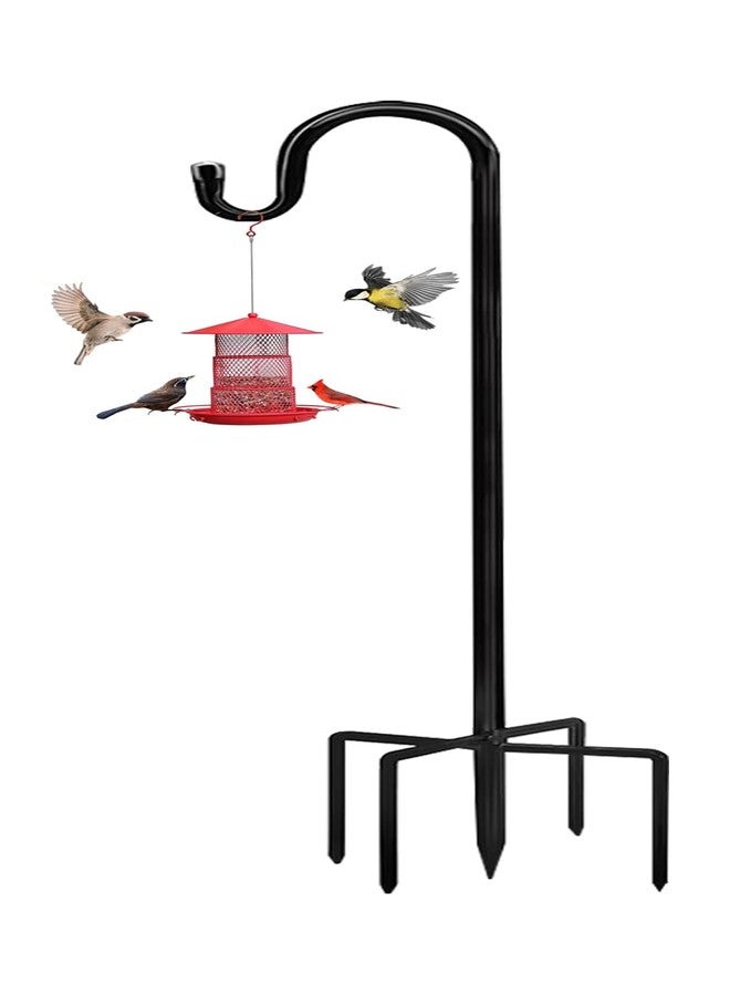Akeydeco Shepherds Hooks for Outdoor Pole-Stand-Hangers 1 Pack 48 Inch Gardening Pots,Planters & Accessories for Plant Hangers Outdoor Plant Baskets Solar Light Lanterns Weddings Décor - Image 1