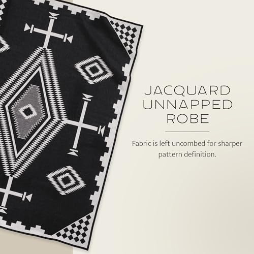Pendleton Jacquard Unnapped Full/Queen Blanket 90" x 90" - Heirloom Quality Virgin Wool, Reversible Design, Strong Ultrasuede Binding, Made in USA - Los Ojos - Image 3