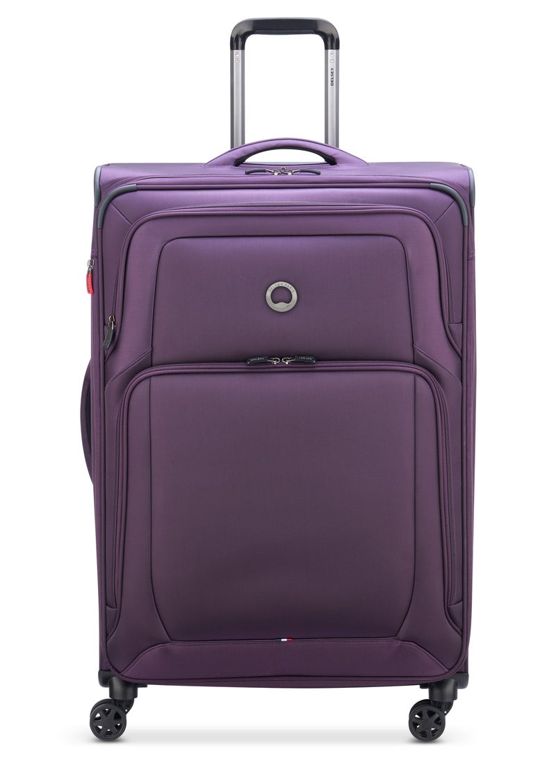 DELSEY Paris Optimax Lite 78.5cm Softcase 4 Double Wheel Expandable Check-In Luggage Trolley Purple - Image 1