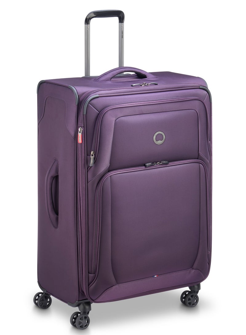 DELSEY Paris Optimax Lite 78.5cm Softcase 4 Double Wheel Expandable Check-In Luggage Trolley Purple - Image 2