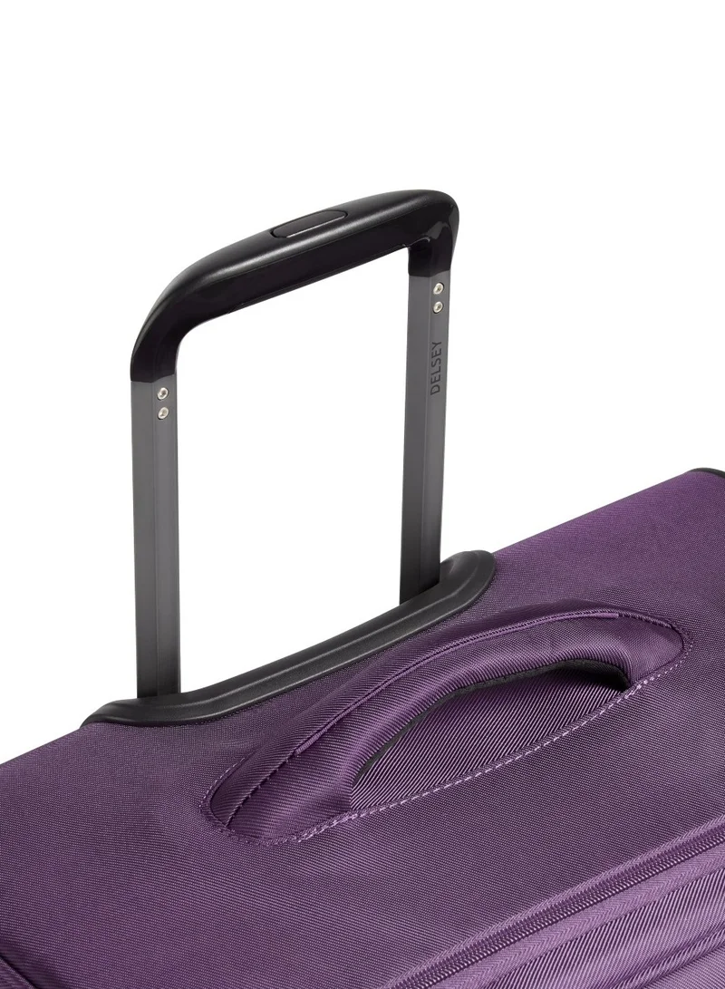 DELSEY Paris Large Optimax Lite 80 Cm Softcase 4-Double Wheeled Expandable Check-In Luggage Trolley - Purple  | Best Price UAE