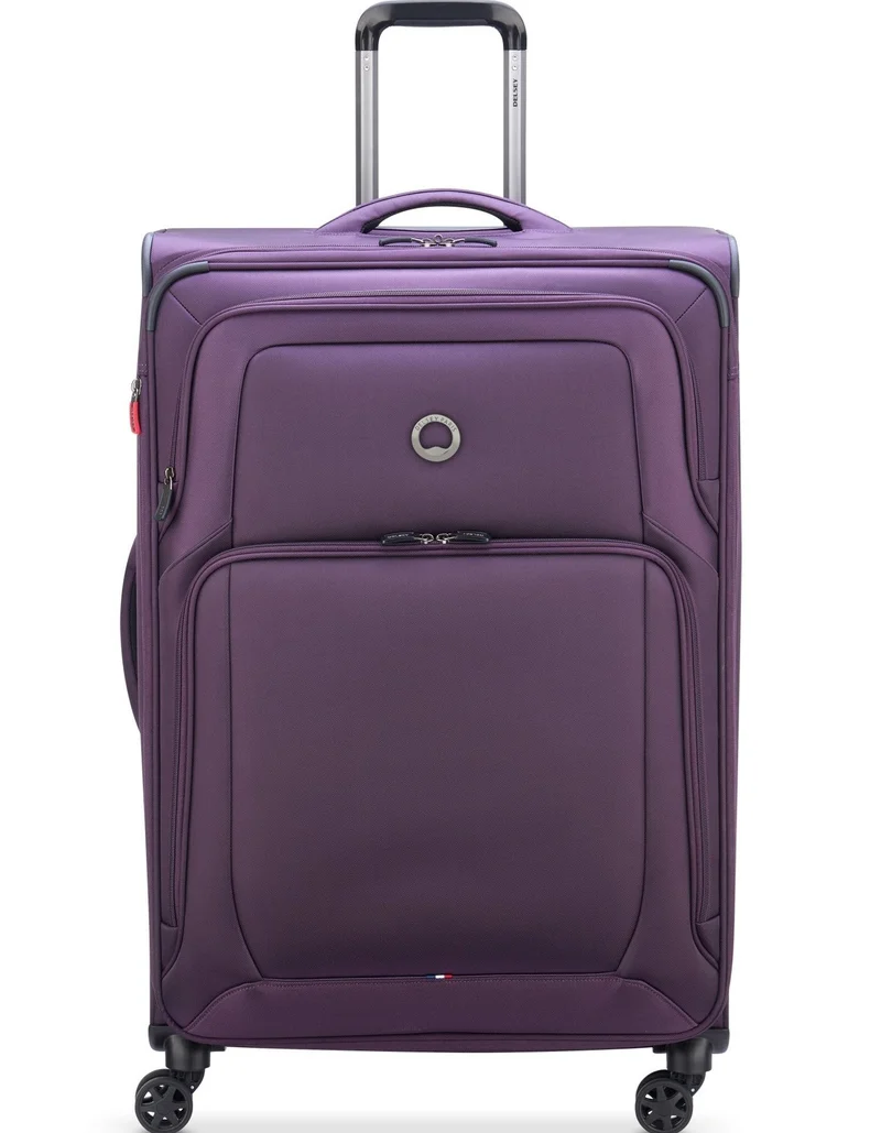 Optimax Lite 80 Cm Softcase 4-Double Wheeled Expandable Check-In Luggage Trolley - Purple