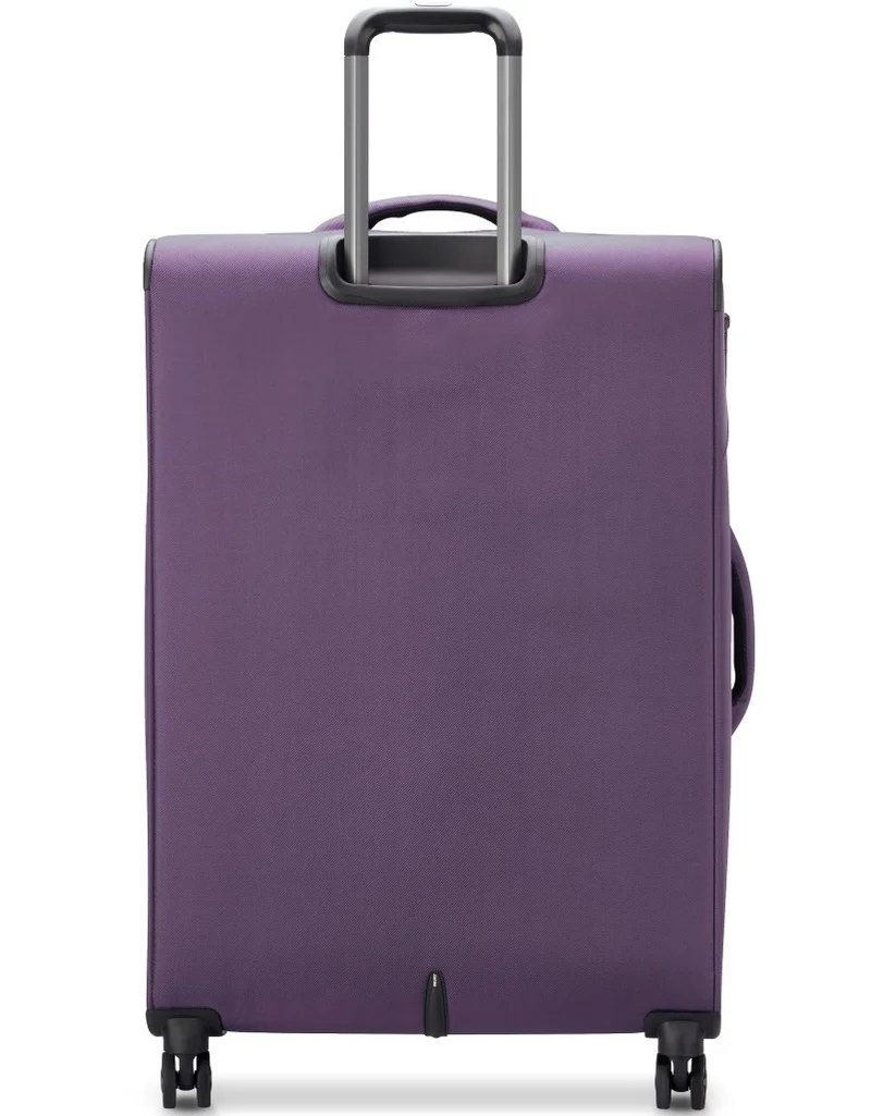 DELSEY Paris Large Optimax Lite 80 Cm Softcase 4-Double Wheeled Expandable Check-In Luggage Trolley - Purple  | Best Price UAE