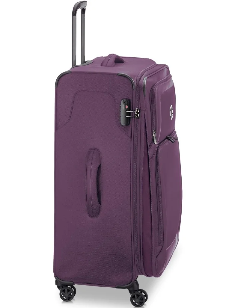 DELSEY Paris Large Optimax Lite 80 Cm Softcase 4-Double Wheeled Expandable Check-In Luggage Trolley - Purple  | Best Price UAE